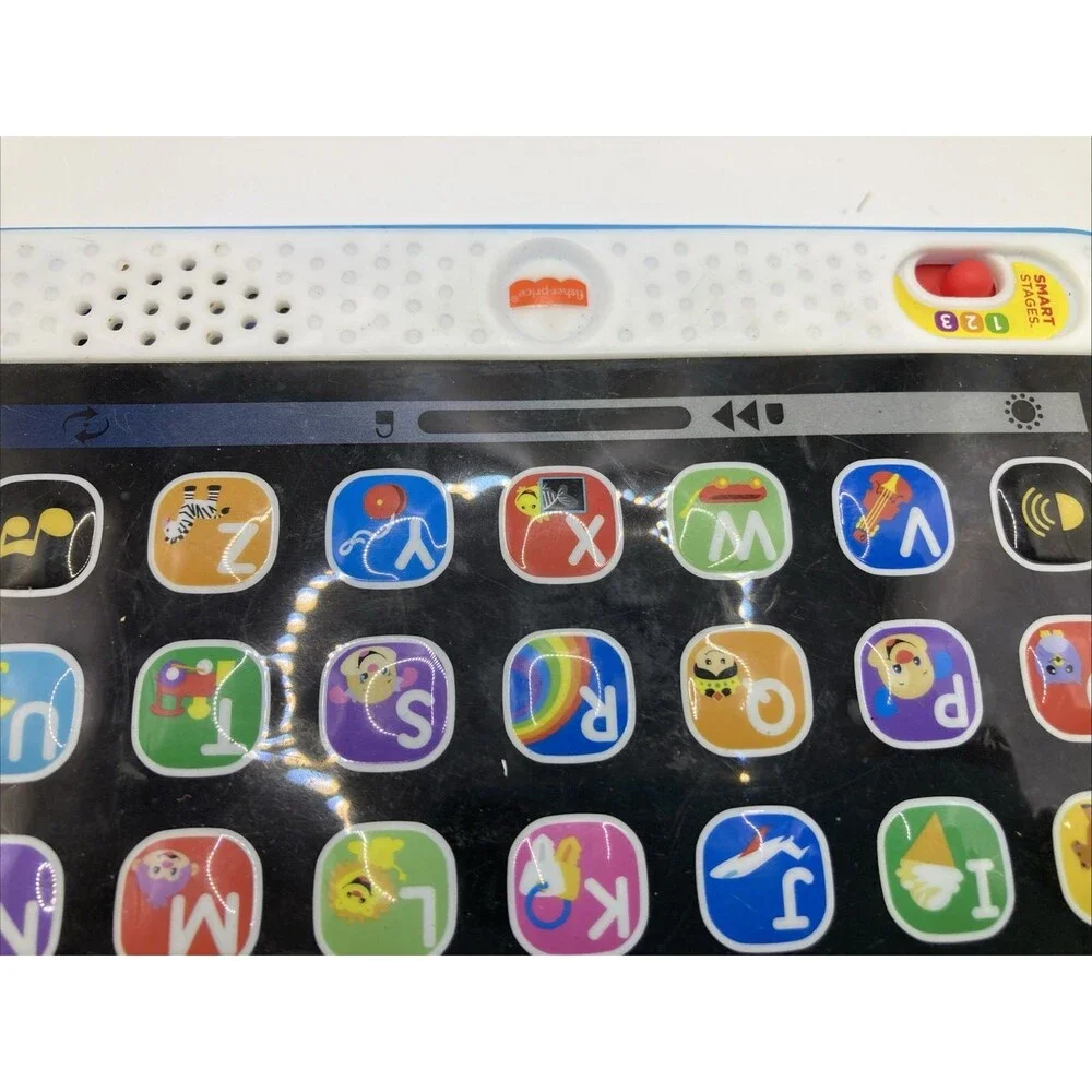 Fisher Price Laugh Learn Smart Stages Tablet Multicolor Learning Toy Works Great